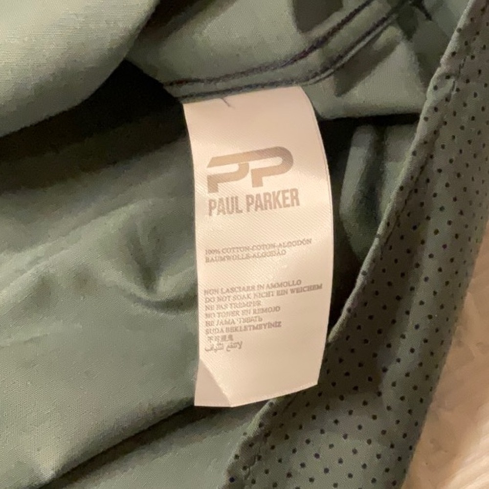 Paul PARKER Men's Green Polka Dot Button-Up Shirt. Size 3XL. Nearly new. - Picture 8 of 11